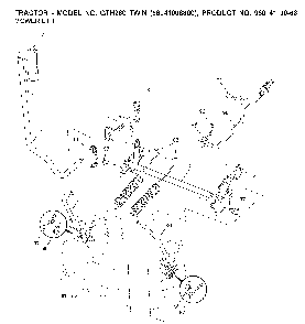 Mower Lift / Deck Lift Diagram and Parts List for GTH260TWIN (96041006800)(2008-01) Husqvarna Lawn Tractor