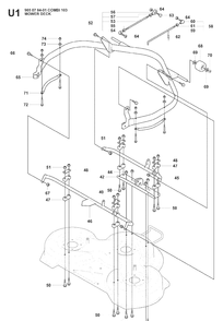 Mower Deck / Cutting Deck Diagram and Parts List for RIDER175 (966828401)(2008-05) Husqvarna Lawn Mower