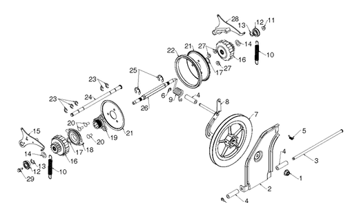 Drive 2 Diagram and Parts List for ST324 (97046880100)(2020-05) Husqvarna Snow Blower