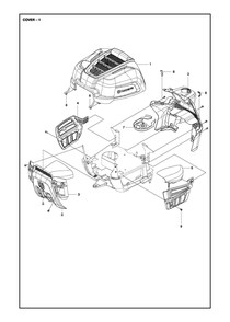 Cover Diagram and Parts List for R112C52014-2021  Husqvarna Lawn Tractor