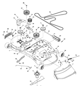 Mower Deck / Cutting Deck Diagram and Parts List for TS348D (96043028500)(2017-11) Husqvarna Lawn Tractor