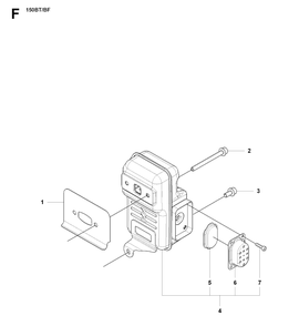 Muffler Diagram and Parts List for 150BF 20071800001-20084000000 Husqvarna Leaf Blower / Vacuum