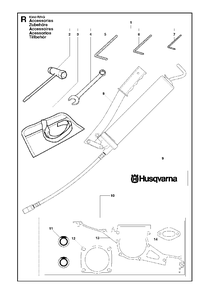 Tools Diagram and Parts List for K950RING 2007-01 Husqvarna Circular Saw