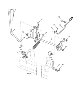 Mower Lift / Deck Lift Diagram and Parts List for YTH150 (96041002202)(2008-01) Husqvarna Lawn Tractor