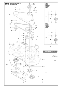 103cm Cutting Deck 3 Diagram and Parts List for R175AWD (965105001)(2007-01) Husqvarna Lawn Tractor