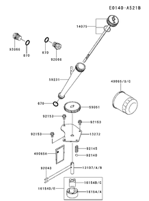 Lubrication Diagram and Parts List for FX751V-ES00 2017-09 Husqvarna Engine