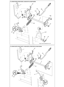 Mower Lift / Deck Lift Diagram and Parts List for TS138  Husqvarna Lawn Tractor