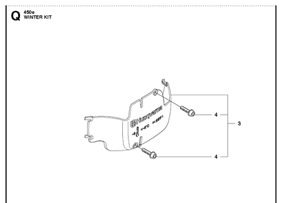 Winter Kit Diagram and Parts List for 450E  Husqvarna Chainsaw