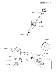 Lubrication Diagram and Parts List for FR730V-DS04 2017-09 Husqvarna Engine