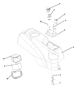 Console Assembly Diagram and Parts List for CZ3815 (968999245)(2006-08) Husqvarna Lawn Mower