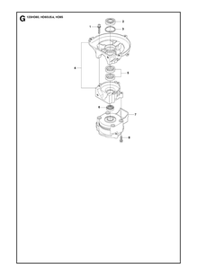 Gear Housing 2 Diagram and Parts List for 123HD65X 20100600001-Current Husqvarna Hedge Trimmer