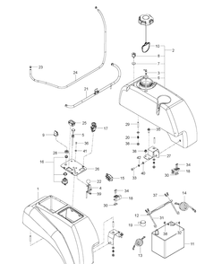 Ignition System 2 Diagram and Parts List for MZ48 (96766590100)(2017-02) Husqvarna Lawn Mower