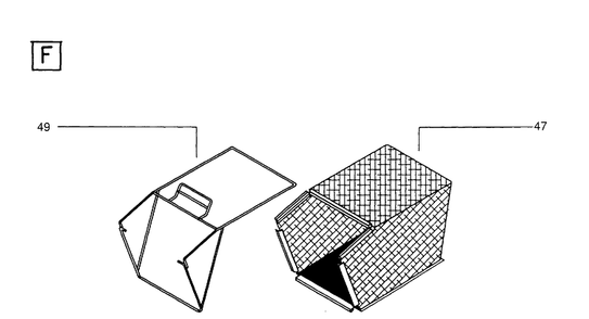 Bagger Diagram and Parts List for ROYAL48 1995-03 Husqvarna Lawn Mower