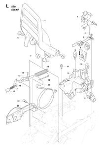 Chain Brake Diagram and Parts List for 576XP-576XPEPA 20083100001-20100100000 Husqvarna Chainsaw
