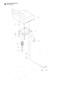 Seat Diagram and Parts List for R16 (965161601)(2007-06) Husqvarna Lawn Tractor