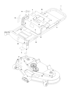 Decals Diagram and Parts List for RZ4222F (96665940100)(2011-05) Husqvarna Lawn Mower