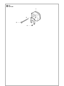Muffler Diagram and Parts List for 281XP  Husqvarna Chainsaw