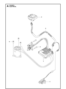 Electrical Diagram and Parts List for 522IHD75  Husqvarna Hedge Trimmer