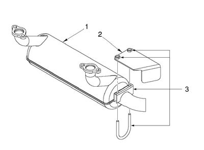 Muffler Diagram and Parts List for Z460XS (970497202-00)(2020-10) Husqvarna Lawn Tractor
