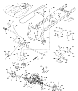 Drive Diagram and Parts List for LGT2654 (96045005000)(2013-09) Husqvarna Lawn Tractor