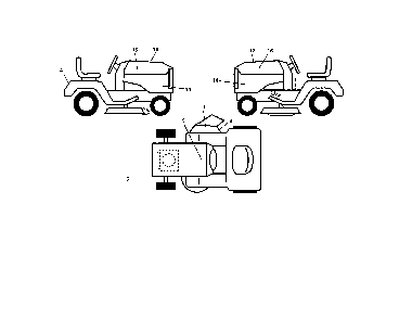 Decals Diagram and Parts List for 96045004700  Husqvarna Lawn Tractor