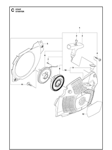 Ignition System Diagram and Parts List for 576XP-576XPEPA 20100100001-20110100000 Husqvarna Chainsaw