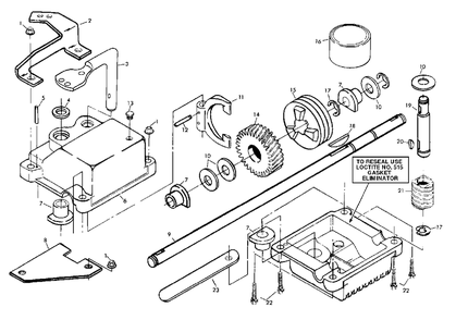 Gear Case Assembly (Part 1) Diagram and Parts List for 56SFE (954050901-B)(1999-12) Husqvarna Lawn Mower