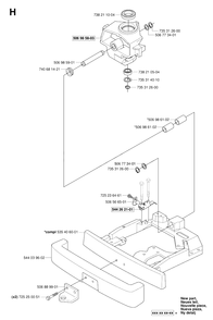 Chassis / Frame Diagram and Parts List for R15-V2AWD (965080101)(2006-05) Husqvarna Lawn Tractor