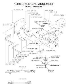Engine 3 Diagram and Parts List for IZ5223T (968999257)(2005-08) Husqvarna Lawn Mower