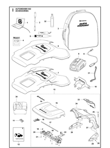 Accessories Diagram and Parts List for 502 2021-01 Husqvarna Lawn Mower