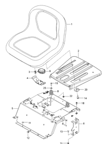 Seat Diagram and Parts List for Z142 (96792460100)(2018-09) Husqvarna Lawn Mower