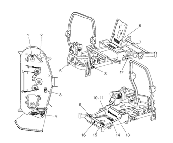Decals Diagram and Parts List for Z448  Husqvarna Lawn Mower