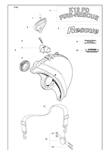 Resque Diagram and Parts List for K750 2008-10 Husqvarna Lawn Tractor Accessories