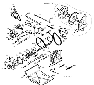 Drive Diagram and Parts List for 12527HV 2010-07 Husqvarna Snow Blower