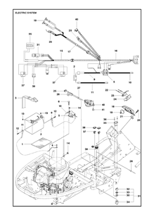 Electrical Diagram and Parts List for R418TS  Husqvarna Lawn Mower