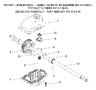 Transmission Diagram and Parts List for R152SVSW (96141006401)(2008-07) Husqvarna Lawn Mower