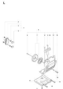 Starter Diagram and Parts List for 327LX 20080900001-Current Husqvarna Edger