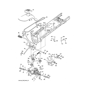 Drive Diagram and Parts List for 917223810  Husqvarna Lawn Tractor