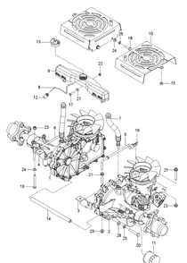 Hydraulic Pump - Motor Diagram and Parts List for M-ZT61 (96717701001)(2019-02) Husqvarna Lawn Mower
