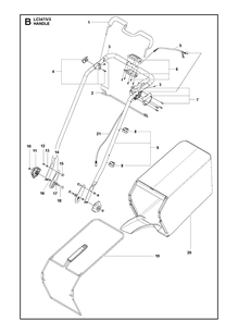 Part Location Diagram of 596253002 Husqvarna Control Board