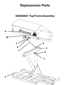 Bagger 2 Diagram and Parts List for 540200800 2003-04 Husqvarna Lawn Tractor Accessories
