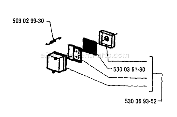 Page H Diagram and Parts List for 18H 1994-04 Husqvarna Trimmer
