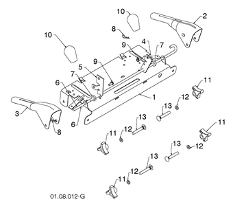 Handle 6 Diagram and Parts List for ST276EP (96191003906)(2012-08) Husqvarna Snow Blower