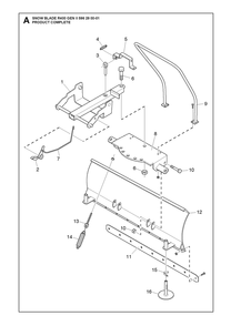 Complete Product Diagram and Parts List for ARSB4125V1  Husqvarna Lawn Tractor Accessories