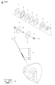 Wheels And Tires Diagram and Parts List for K40 2007-01 Husqvarna Circular Saw