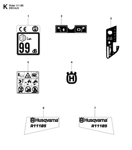 Part Location Diagram of 575222601 Husqvarna Decal