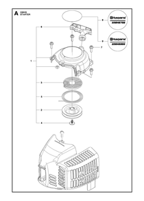 Starter Diagram and Parts List for 226HS75S 2009 Husqvarna Trimmer