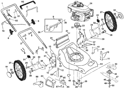 Walk Mower 5521ch A Repair Parts (A) Diagram and Parts List for 5521CH (954223234-A)(2003-06) Husqvarna Lawn Mower