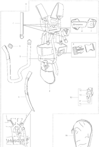 Triobalance Harness Diagram and Parts List for 355 2007-07 Husqvarna Brush Cutter