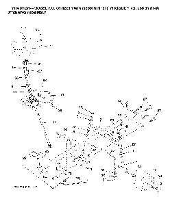 Steering Diagram and Parts List for CTH220TWIN (96061019101, 960610191)(2007-05) Husqvarna Lawn Tractor